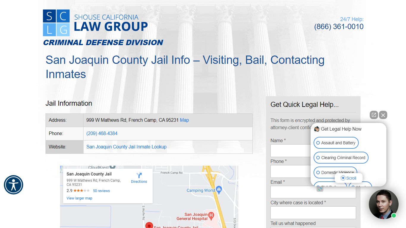 San Joaquin County Jail Info – Visiting, Bail, Contacting Inmates